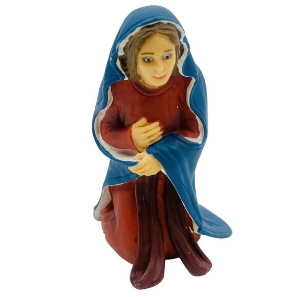 Schleich Nativity Mary Figurine 3” Kneeling Hand Painted Plastic Christmas - Picture 1 of 10
